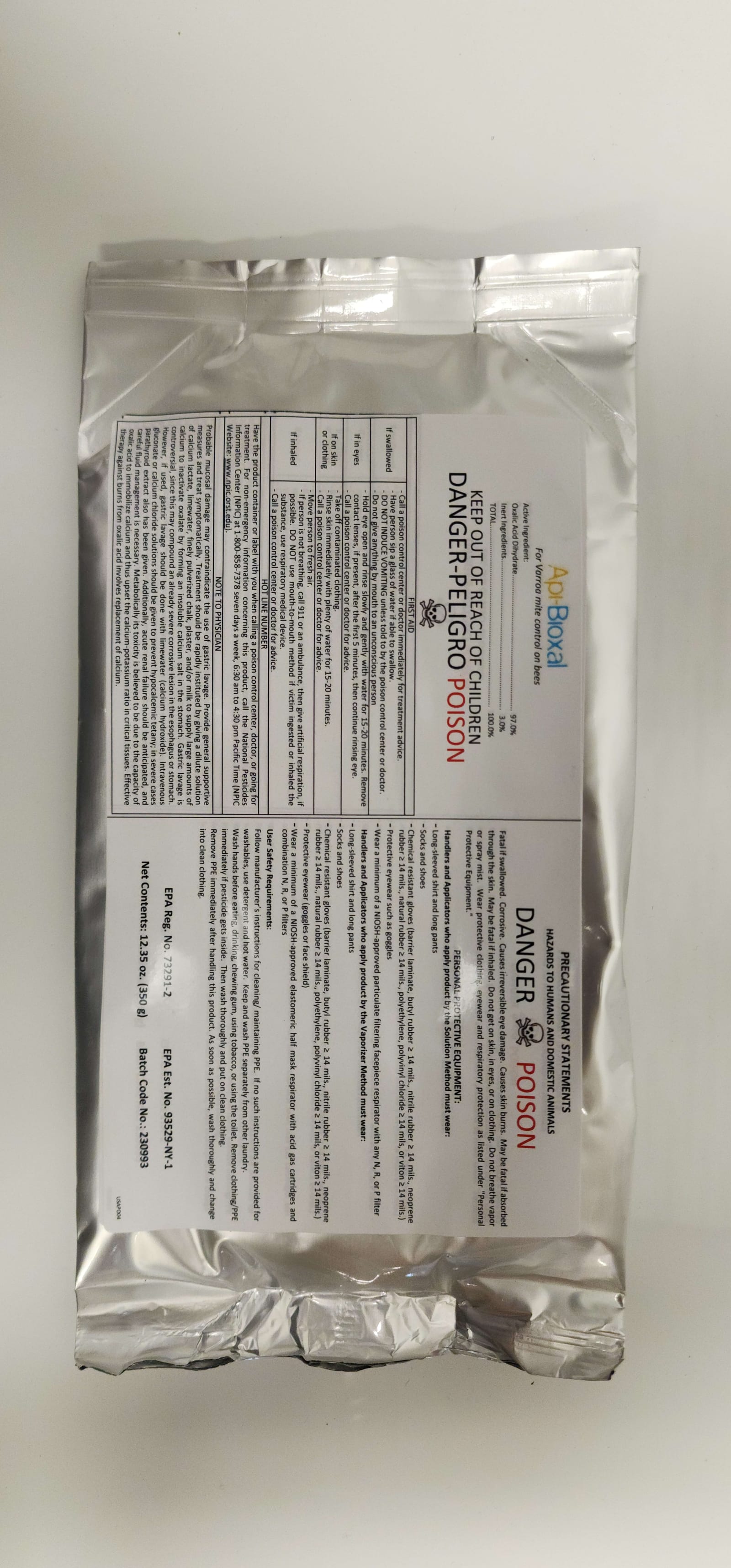 Api-Bioxal Oxalic Acid 350g