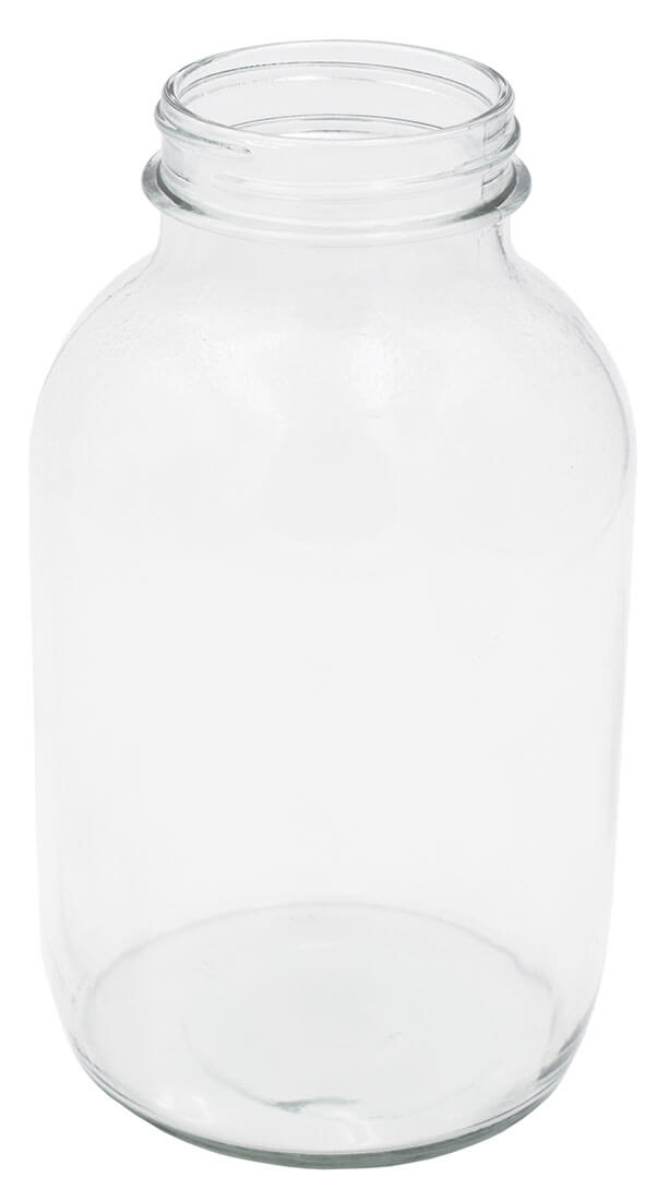 Glass 5 lb Round Jars (no lids) — 6 Pack