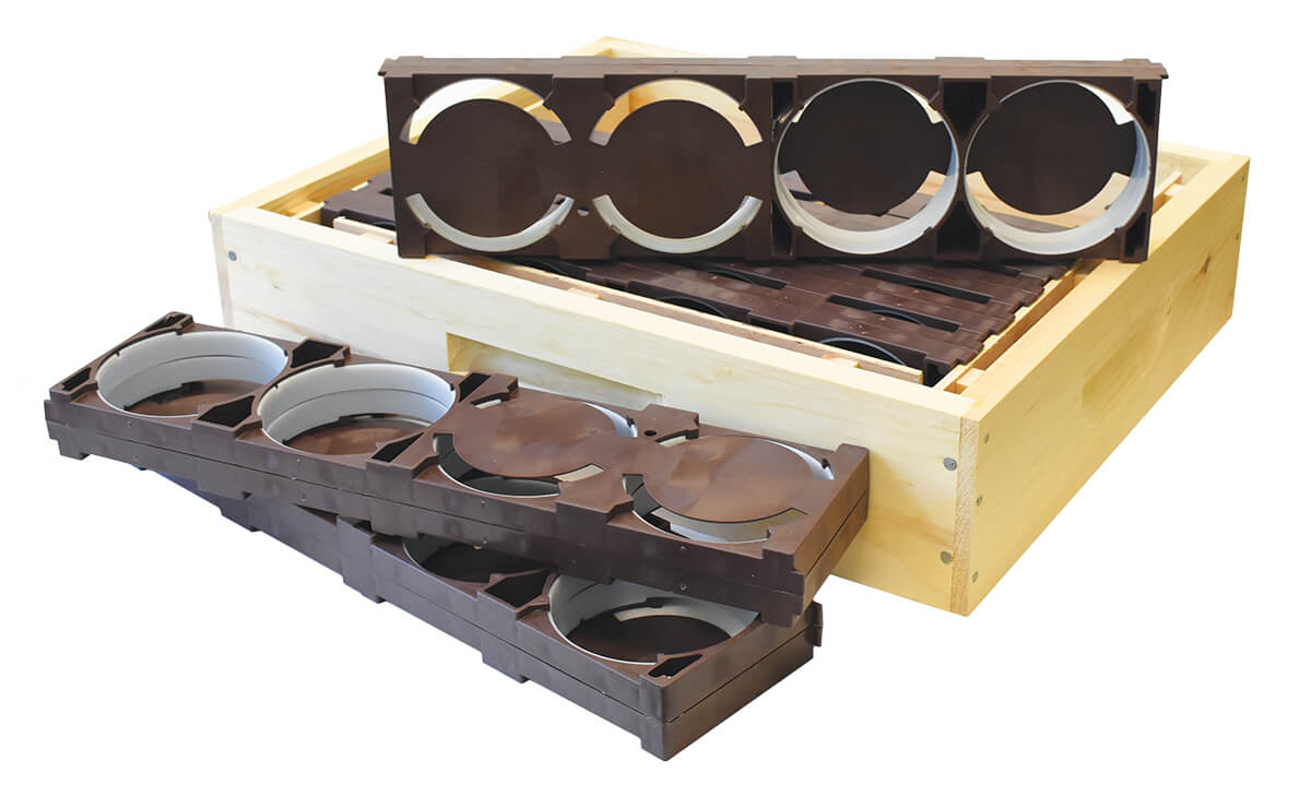10-Frame Ross Round Comb Super Complete